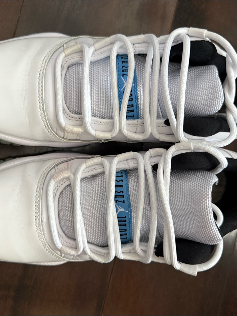 Jordan Kids White/Black Sneakers with Blue Accent